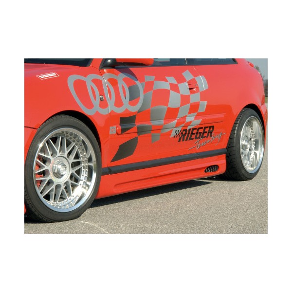 Rieger tuning bočných prahov s prelisom a výrezom pre Audi A3 (8L) 3/5-dvere., Prevedenie Ľavý, Povr