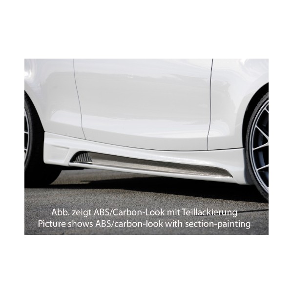 Rieger Tuning bočné prahy s prelisom a výrezom pre BMW radu 1 E81 / E82 / E88 Sedan / Coupé / Cabrio