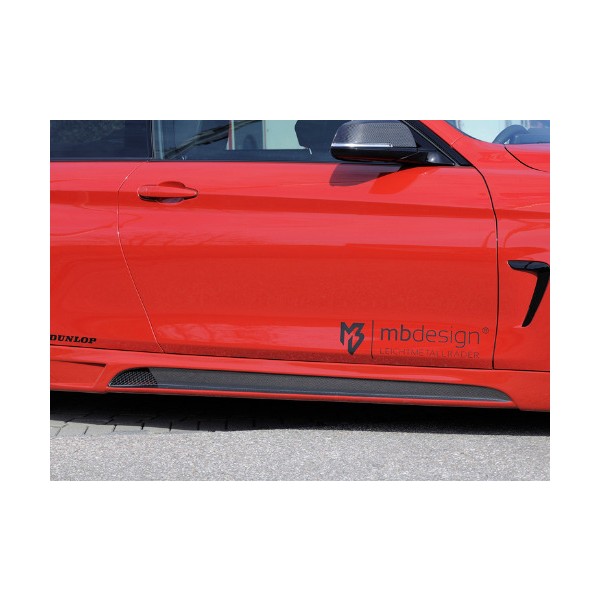 Rieger Tuning bočné prahy s prelisom a výrezmi pre BMW radu 4 F32 / F33 (3C) Cabrio / 3-dvere. Coupé