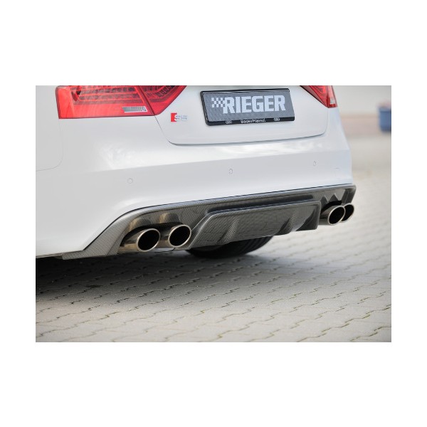 Rieger tuning vložka zadného nárazníka pre Audi A5 / S5 (B8 / B81) Cabrio / Coupé, facelift, r.v. od
