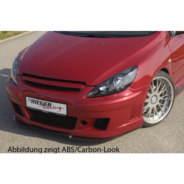 Rieger lipa pod predný nárazník Rieger pro Peugeot 307 break, combi, convertible CC, sedan pred faceliftom, 04/01-04/05, plast ABS bez povrchovej úpravy