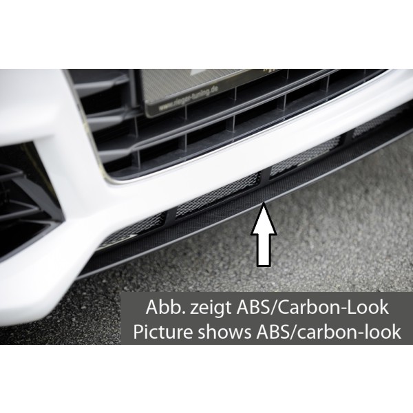 Rieger lipa pod predný nárazník Rieger pro Audi A3 S3 8V 3-dver. (hatchback 8V1), 5-dver. (sportback 8VA) pred faceliftom, 05/13-08/16, plast ABS bez povrchovej úpravy
