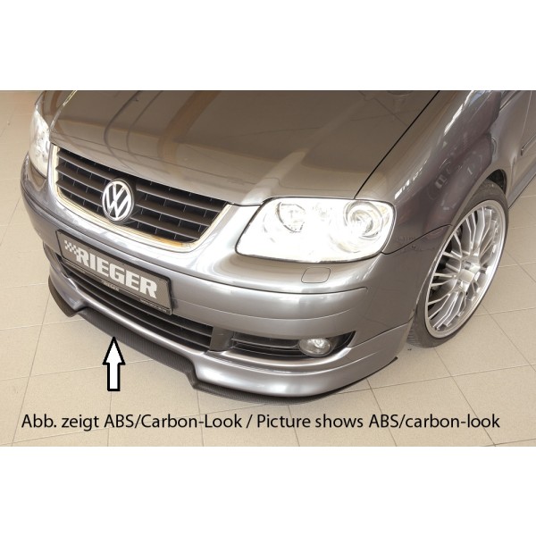 Rieger lipa pod predný nárazník Rieger pro Volkswagen Touran 1T van pred faceliftom, 03/03-10/06, plast ABS bez povrchovej úpravy
