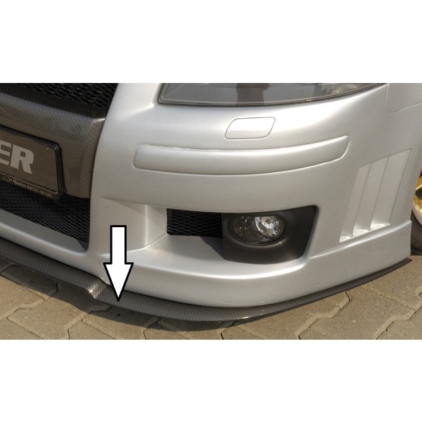 Rieger lipa pod predný nárazník Rieger pro Audi A3 8P 3-dver. pred faceliftom, -05/05, plast ABS s povrchovou úpravou Carbon-Look