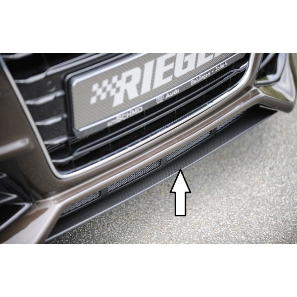 Rieger lipa pod predný nárazník Rieger pro Audi A4 S4 B8, B81 avant, sedan pred faceliftom, 11/08-12/11, plast ABS s povrchovou úpravou Carbon-Look, pod predný nárazník Rieger obj. kód K 00055524/25/26/27