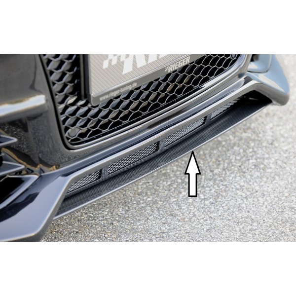 Rieger lipa pod predný nárazník Rieger pro Audi A5 S5 B8, B81 kabriolet, kupé, Sportback po faceliftu, 10/11-06/16, plast ABS s povrchovou úpravou Carbon-Look, pod predný nárazník Rieger obj. kód K 00055460/61/62/63