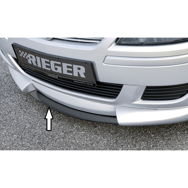 Rieger lipa pod predný nárazník Rieger pro Opel Corsa C 3-dver., 5-dver. po faceliftu, 06/03-, plast ABS s povrchovou úpravou Carbon-Look