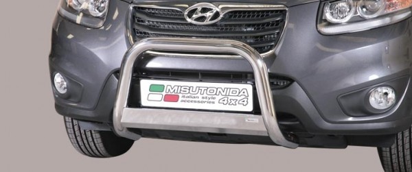 Hyundai Santa-Fe II FL - Nerezový predný ochranný rám 63mm