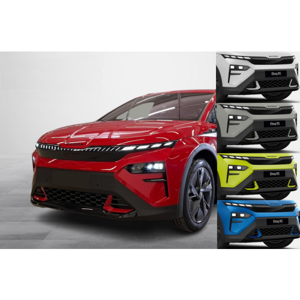 Škoda Elroq 2024+ - stredová mriežka predného nárazníka s lakovanými rámčekmi