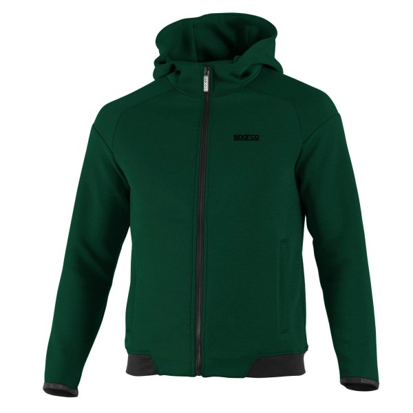Sparco mikina sa zipsom a kapucňou, farba: zelená