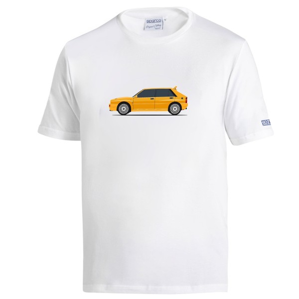 Sparco Tričko LANCIA HF Delta Integrale, farba: biela