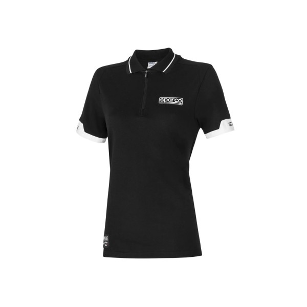 Sparco dámska polokošeľa Zips, farba: čierna