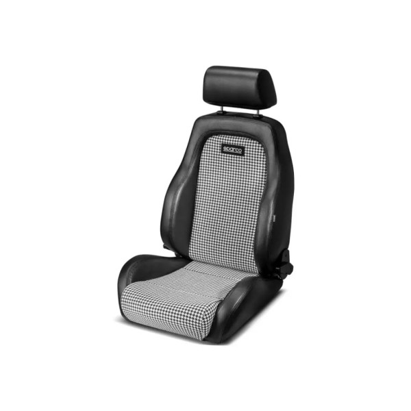 Sparco GT športová polohovateľná a sklopná sedačka, farba čierna/pepita
