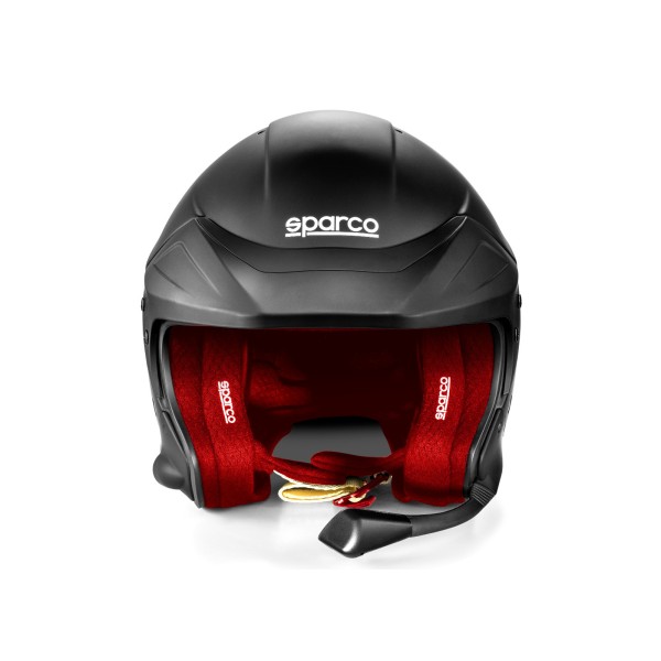 Sparco Prilba FLUX RJ-aj, s interkomem a homologáciou FIA, farba: čierno-červená