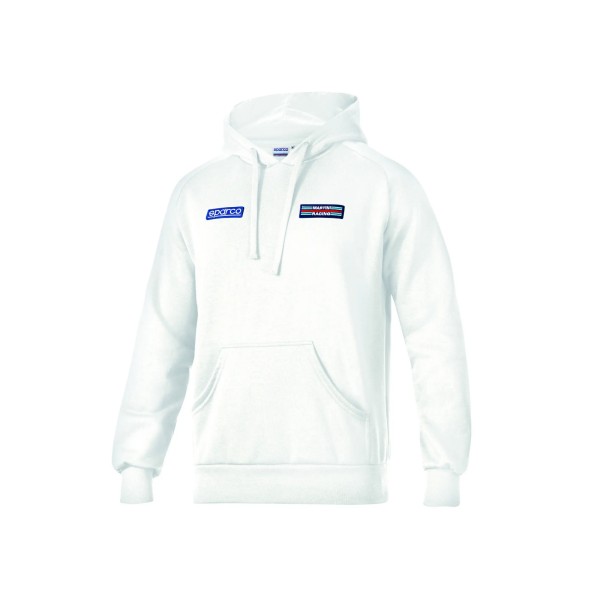 Sparco mikina BIG STRIPES Martini Racing, farba: biela