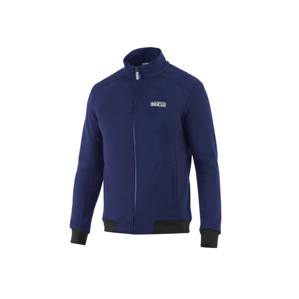Sparco mikina na zips bez kapucňa, farba: modrá