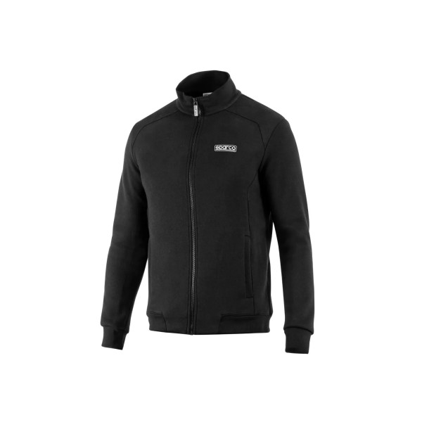 Sparco mikina na zips bez kapucňa, farba: čierna