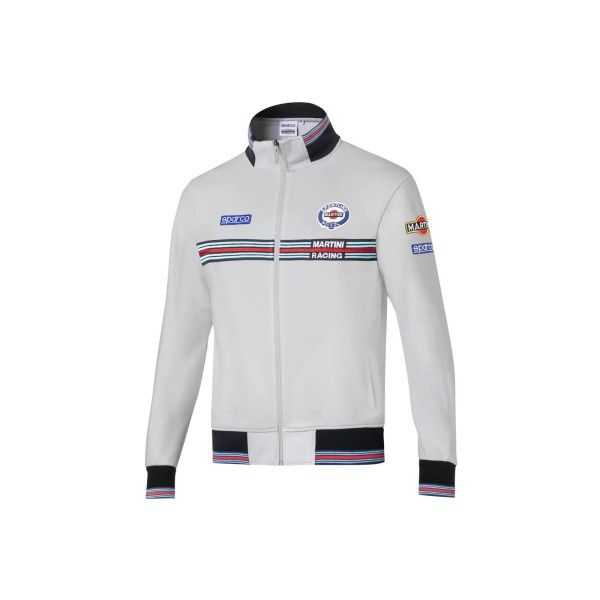 Sparco mikina na zips Martini Racing, farba: sivá