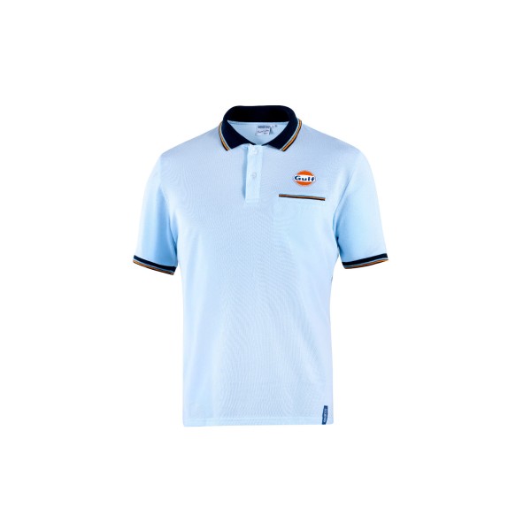 Sparco polo tričko Gulf s náprsní kapsičkou, farba: svetlomodrá