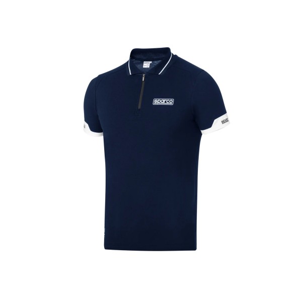 Sparco polokošeľa Zips, farba: modrá