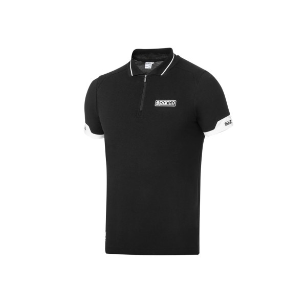 Sparco polokošeľa Zips, farba: čierna