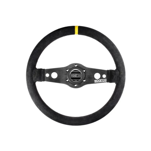 Sparco R215 pretekársky volant 350 mm, hĺbka volantu: plochý, materiál: semiš