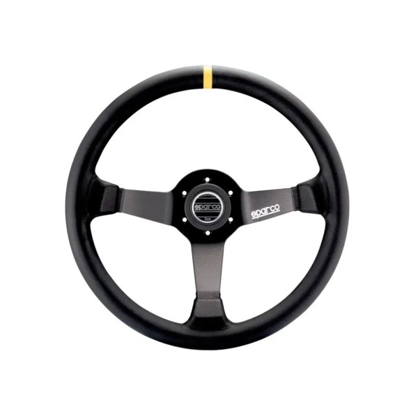 Sparco R345 pretekársky volant 350 mm, materiál venca: kože