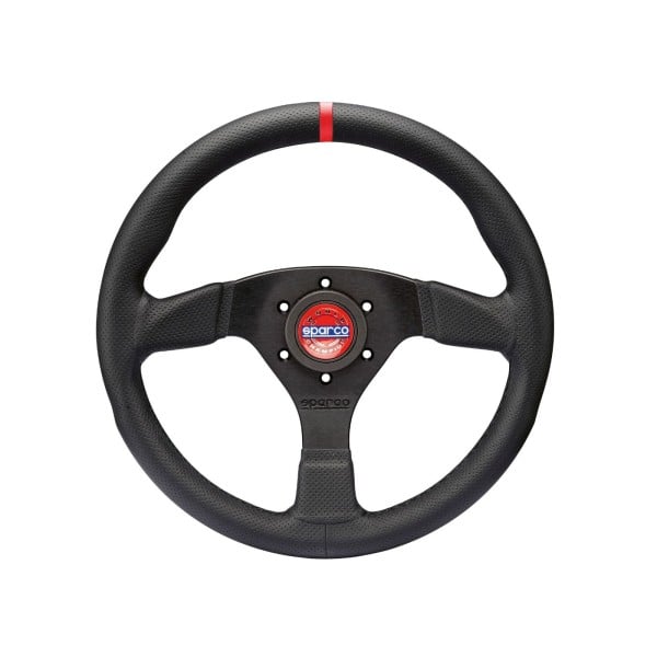 Sparco R383 športový volant 330 mm, materiál venca: kože s čiernym prešitím