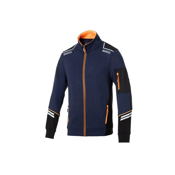 Sparco technická mikina Alabama, farba: modro-oranžová