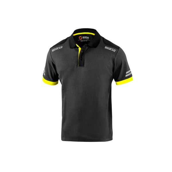 Sparco technické polo tričko Toledo, farba: sivo-žltá