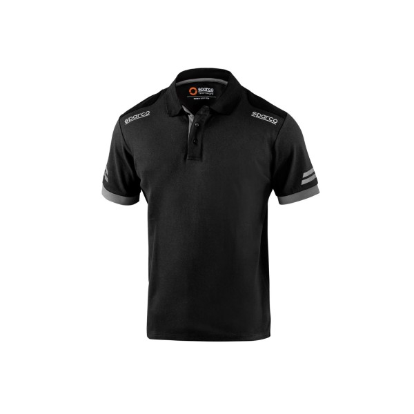 Sparco technické polo tričko Toledo, farba: čierno-sivá