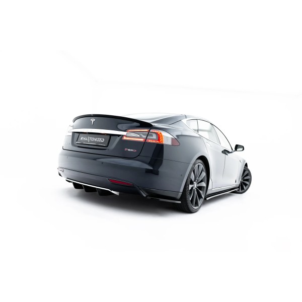 Tesla Model S, bočné difúzory pod zadný nárazník ver.1, Maxton design