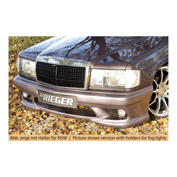 Rieger predný nárazník pro Mercedes 190 W201 sedan, plast ABS bez povrchovej úpravy, bez výřezu pro mlhová světla