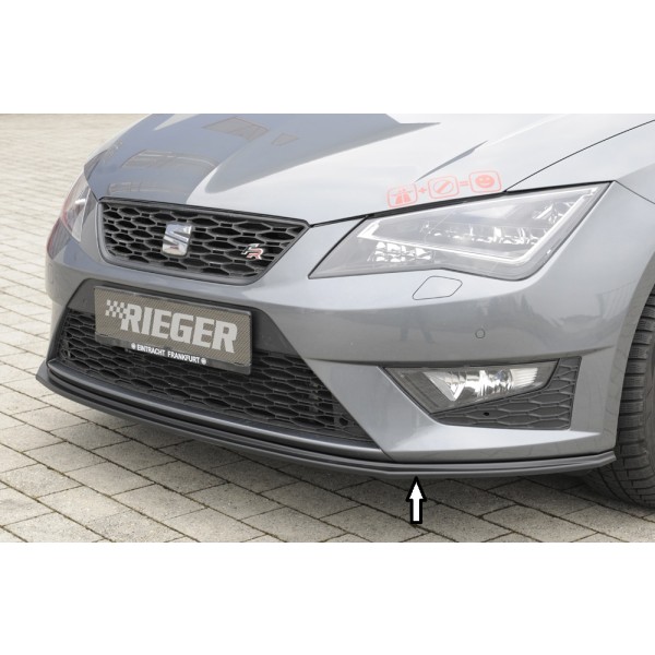 Rieger lipa pod predný nárazník pro Seat Leon FR 5F 3-dver. (sc), 5-dver., 5-dver. (ST/Combi) pred faceliftom, 01/13-12/16, plast ABS bez povrchovej úpravy