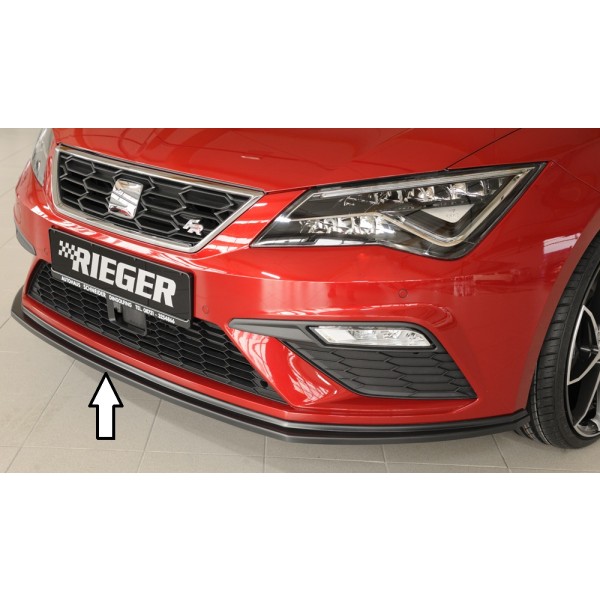 Rieger lipa pod predný nárazník pro Seat Leon FR 5F 3-dver. (sc), 5-dver., 5-dver. (ST/Combi) po faceliftu, 01/17-, plast ABS bez povrchovej úpravy