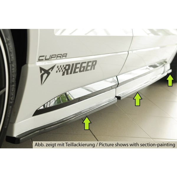 Rieger spoiler pod bočný prah (3 dílný) mont. strana pravá pro Seat Ateca FR 5FP, r.v. 08/20-, plast ABS bez povrchovej úpravy