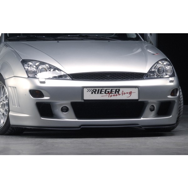 Rieger kompletný predný nárazník pro Ford Focus 1 3-dver., 5-dver., plast ABS bez povrchovej úpravy, s rebrovaním, s výřezy pro blinkry, pro vozy s ostrekovačmi svetlometov