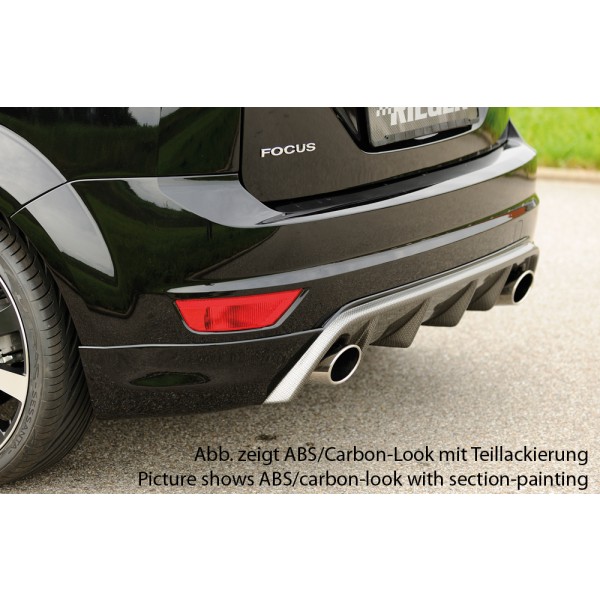 Rieger spojler pod zadný nárazník pre Ford Focus 2 3-dver., 5-dver. po faceliftu r.v. 02/08-01/11, plast ABS bez povrchovej úpravy