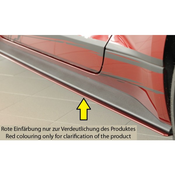 Rieger spoiler pod bočný prah mont. strana ľavá pro Ford Mustang 6 LAE kabriolet, kupé pred faceliftom, r.v. 11/14-07/17, plast ABS bez povrchovej úpravy