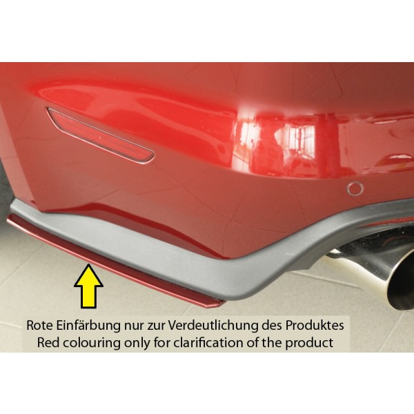 Rieger spoiler pod zadný nárazník na levé straně pro Ford Mustang 6 LAE kabriolet, kupé pred faceliftom r.v. 11/14-07/17, plast ABS bez povrchovej úpravy