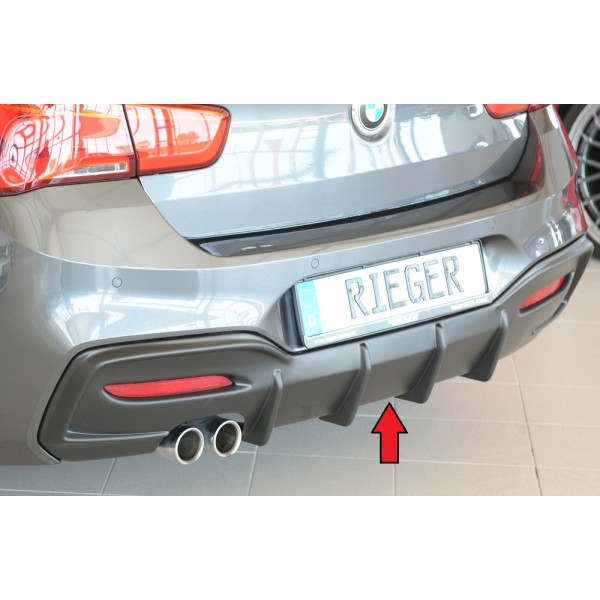 Rieger Heckeinsatz (Typ: 35066) pro BMW rad 1 F21 sedan / 2-dver., plast ABS bez povrchovej úpravy