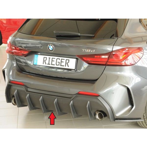 Rieger vložka zadného nárazníka pre BMW rad 1 F40 hatchback / 4-dr., plast ABS bez povrchovej úpravy