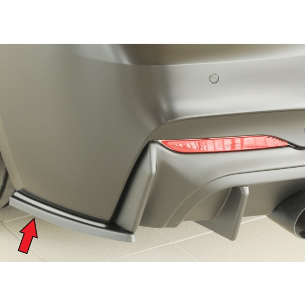 Rieger spoiler pod zadný nárazník na levé straně pro BMW rad 2 F23 kabriolet r.v. 07/17-, plast ABS bez povrchovej úpravy
