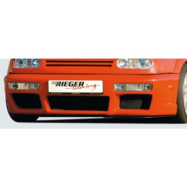 Rieger kompletný predný nárazník RS4-Look pro Volkswagen Golf 3 3-dver., 5-dver., combi, kabriolet, plast ABS bez povrchovej úpravy, s rebrovaním, s výřezy pro blinkry a mlhová světla