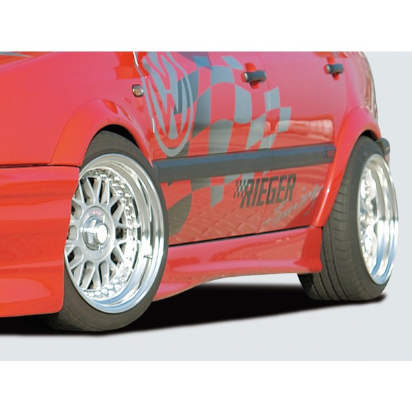 Rieger lem blatníku-Set pro Volkswagen Golf 3 3-dver., 5-dver., kabriolet, 08/91-09/97, plast ABS bez povrchovej úpravy, mont. strana ľavá+pravá