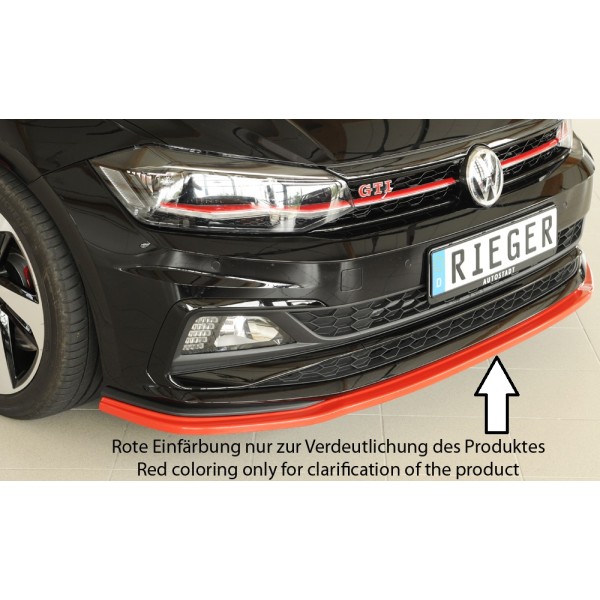 Rieger lipa pod predný nárazník pro Volkswagen Polo AW 5-dver., 06/17-, plast ABS bez povrchovej úpravy