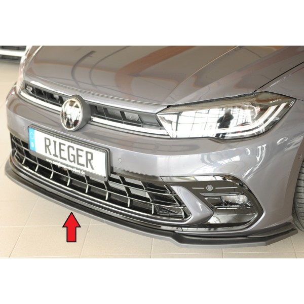 Rieger lipa pod predný nárazník pro Volkswagen Polo AW 5-dver., 06/21-, plast ABS bez povrchovej úpravy