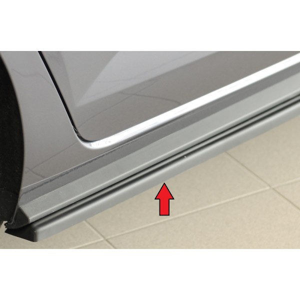 Rieger spoiler pod bočný prah mont. strana pravá pro Volkswagen Polo AW 5-dver., r.v. 06/21-, plast ABS bez povrchovej úpravy