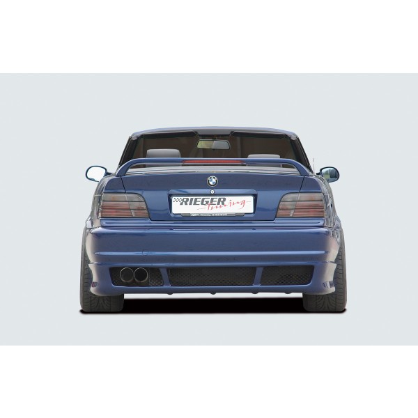 Rieger kompletní zadný nárazník E46-Look pro BMW rad 3 E36 kabriolet, kupé, sedan, touring, plast ABS bez povrchovej úpravy, pre vozidlá bez parkovacieho asistenta (PDC)
