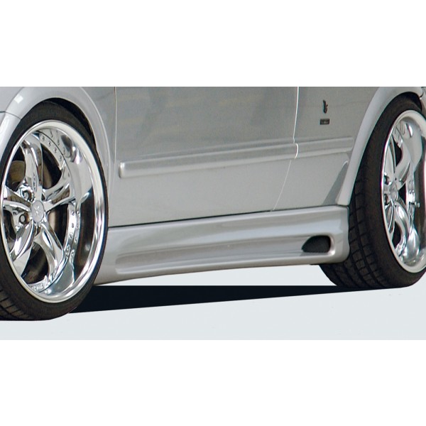 Rieger bočný prah mont. strana pravá pro Opel Astra G 3-dver., fastback, hatchback, notchback, plast ABS bez povrchovej úpravy, s prelisom a výrezom